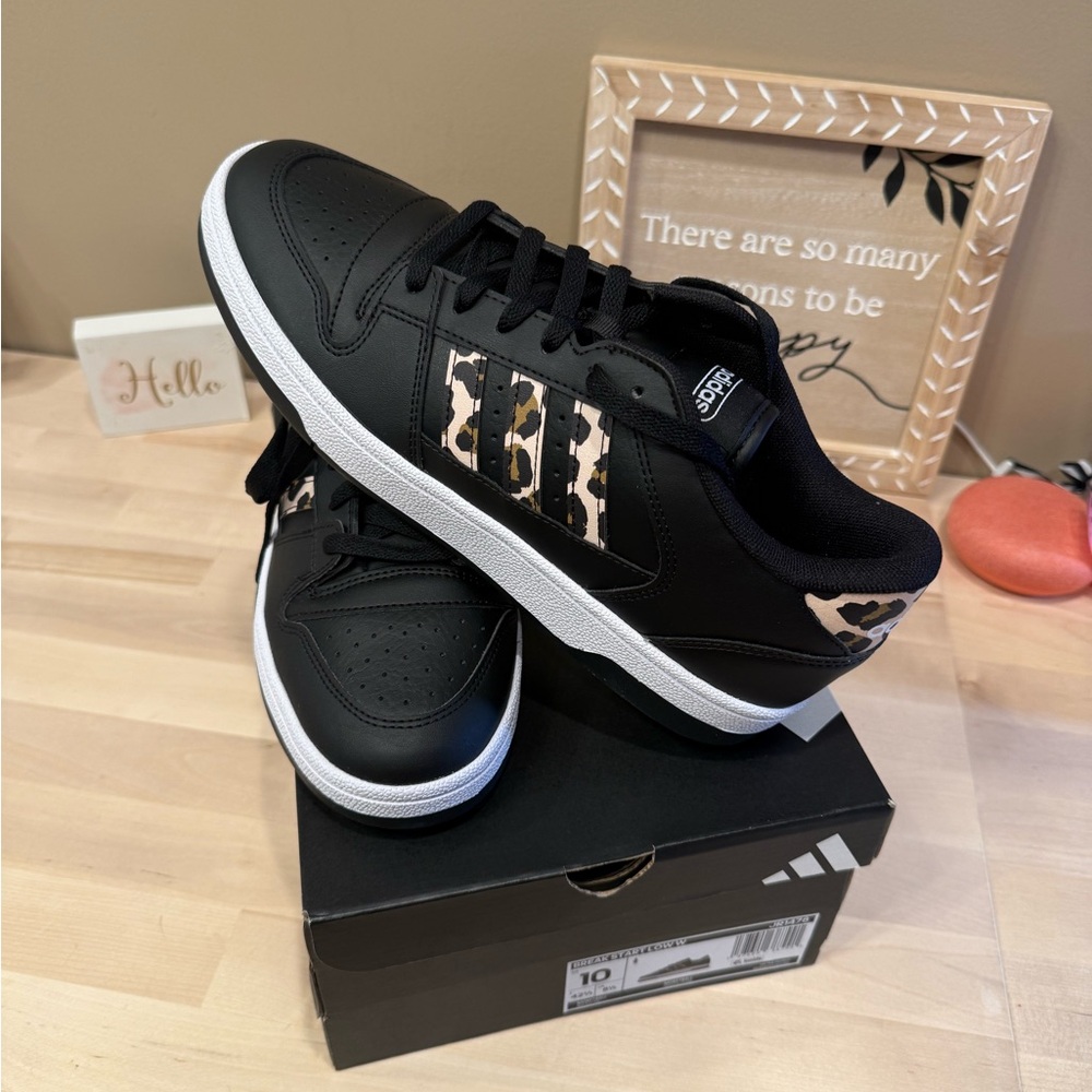 Adidas Black and Tan Break Start Low Sneakers